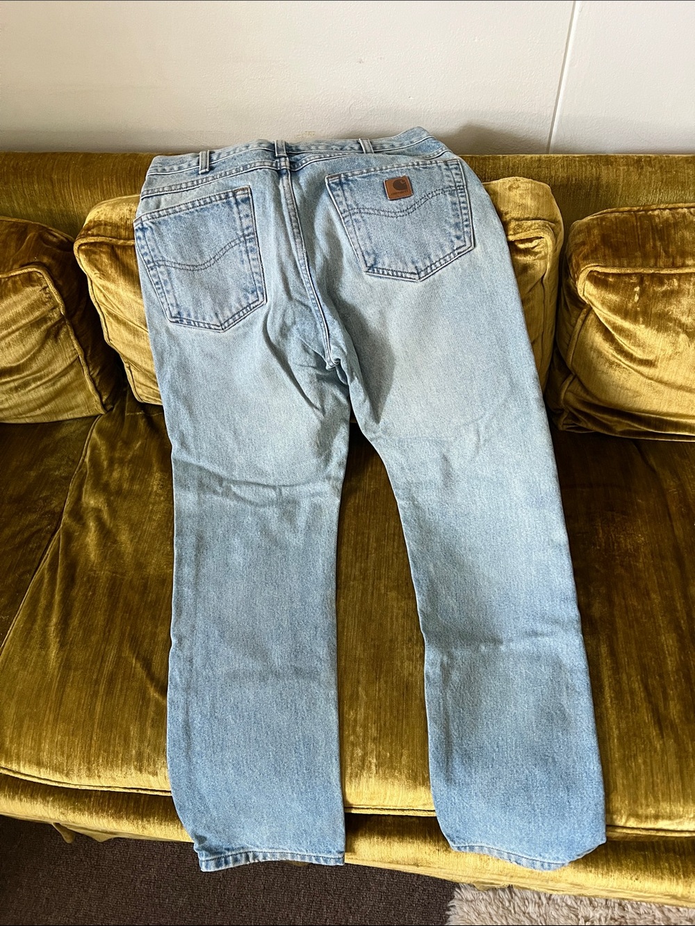 Carhartt Light Wash Men's Straight Jeans Size 32 by 30 vintage